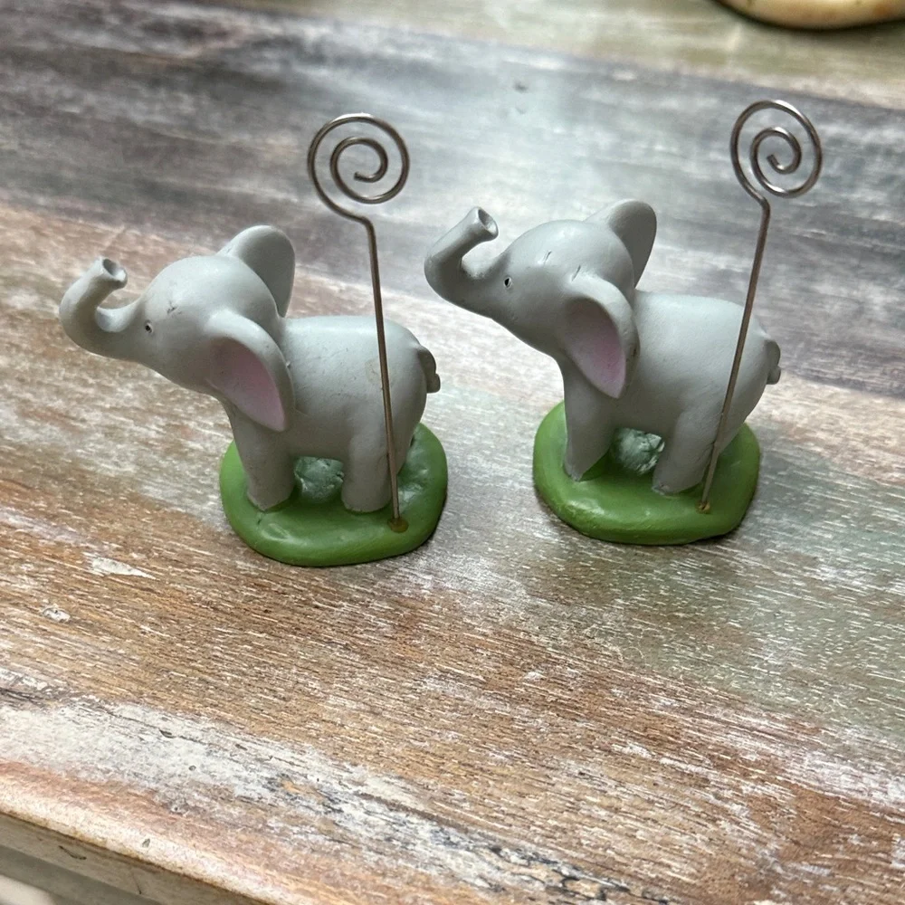 Kate Aspen Gray Elephant Card Holders